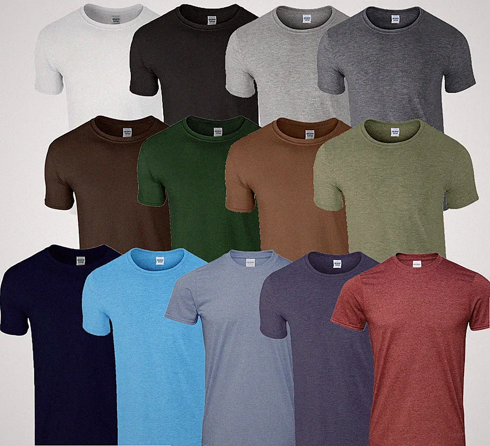 10 GILDAN T-SHIRTS Softstyle RUND AUSSCHNITT M L XL XXL SHIRT HERREN BAUMWOLLE