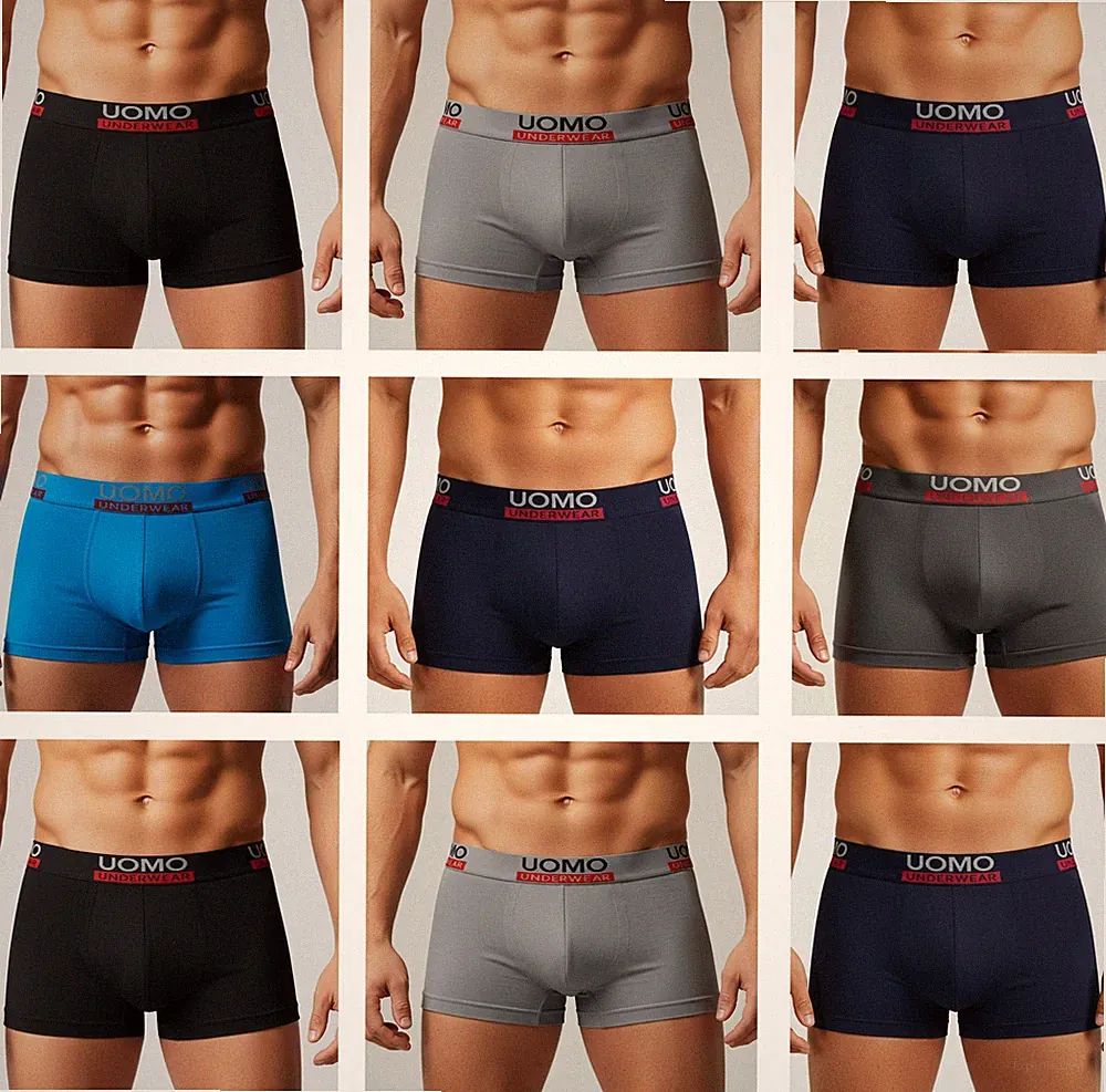 10er Pack Herren Boxershorts Boxer Shorts Unterwäsche Unterhose Retro Seamless