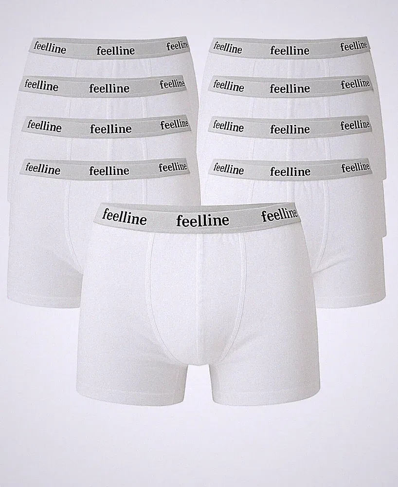 10er Pack Herren Boxershorts Weiß Restposten Unterhosen Slips Baumwollmix SALE