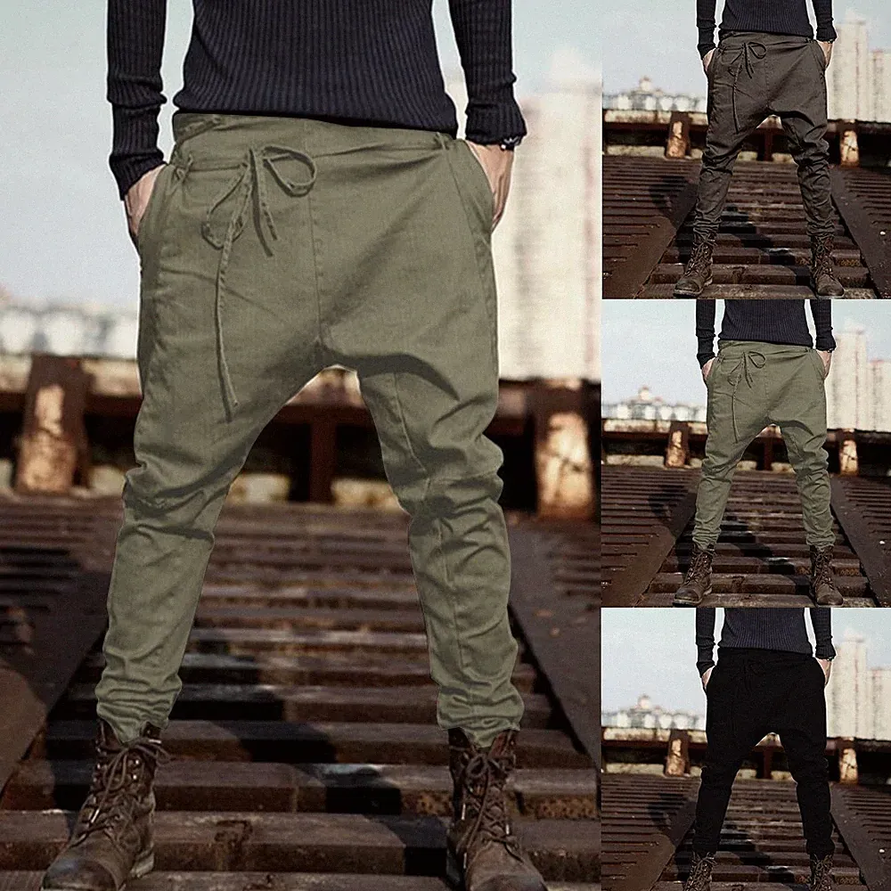 200 Modisch Männerhosen Jogginghose Komfort Locker S-3XL Schlank Schritt