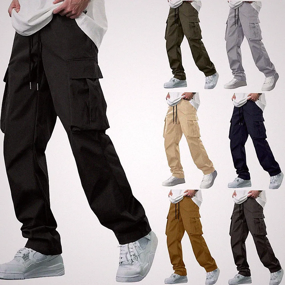 2026 Herren Jogginghose Cargohose Tasche Hose Causal Sporthose Freizeithose DE