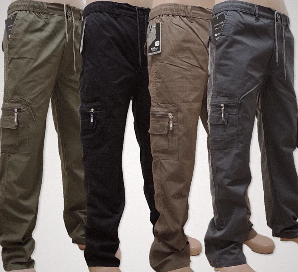 2286 THERMO Herren Schlupf-Hose Winter Freizeit Cargo Dehn-Bund Innen-Fleece K87