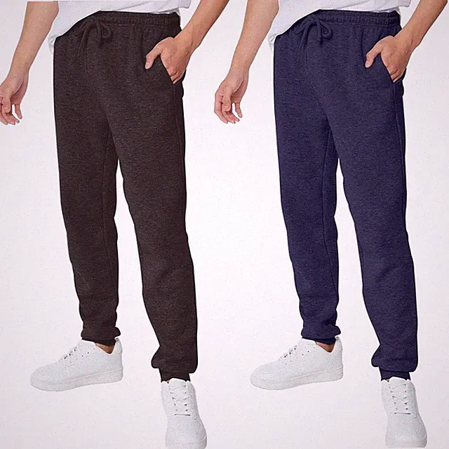 2er Pack Herren Arbeits Jogginghosen Bündchen Fleecehosen Gummibund für Gym