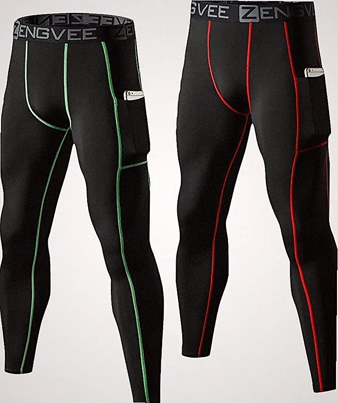 2er Pack Herren Kompressionsstrumpfhosen Sport Leggings Cool Dry Base Layer Small (261201