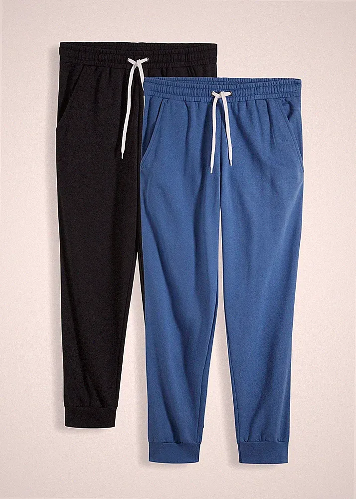 2er-Pack Jogginghose Gr. 44/46 Schwarz Blau Herren Jogging-Hose Neu
