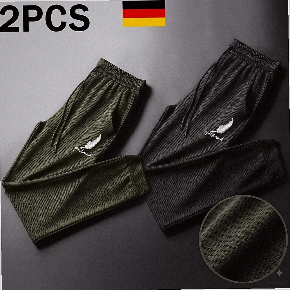 2er Set Herren Jogginghose Schnell Trocknend Sporthose Laufhose Wanderhose