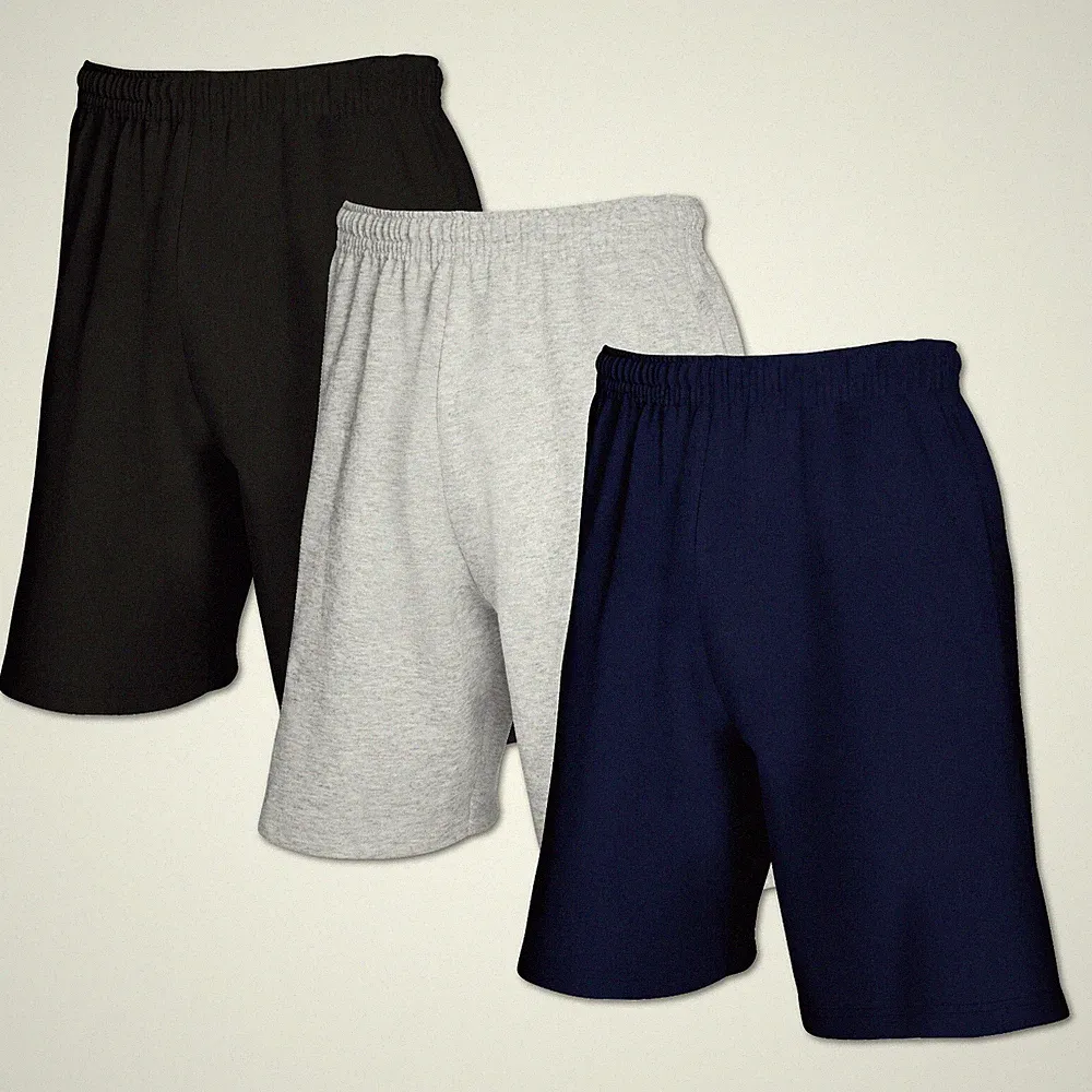 2x Fruit of the Loom Shorts Jogginghose kurze Hose Sport Fitness Gym Bermuda