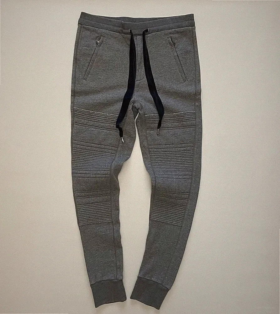 3.1 Phillip Lim Moto Biker Jogger Jogginghose Gr. M Grau French Terry