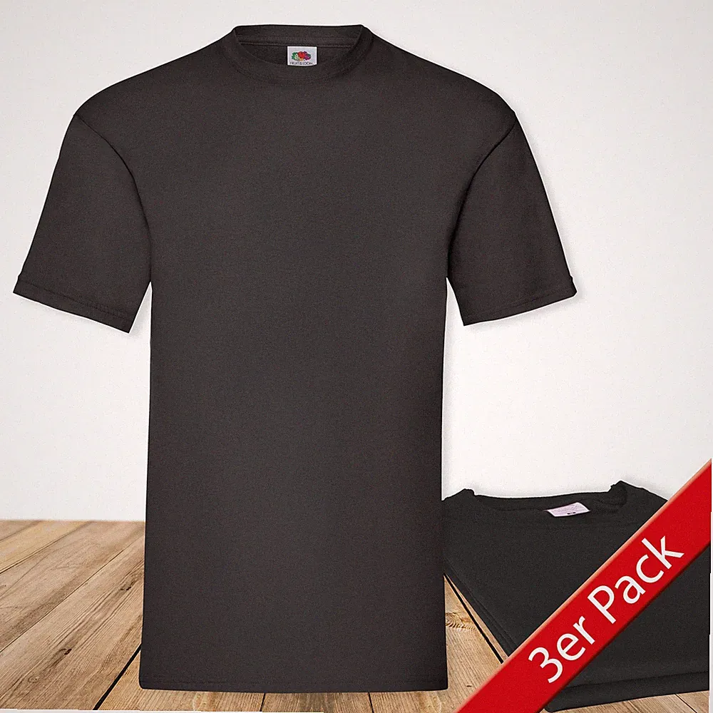 3er, 5er, 10er Pack Fruit of the Loom Valueweight T Mehrpack Herren T-Shirt