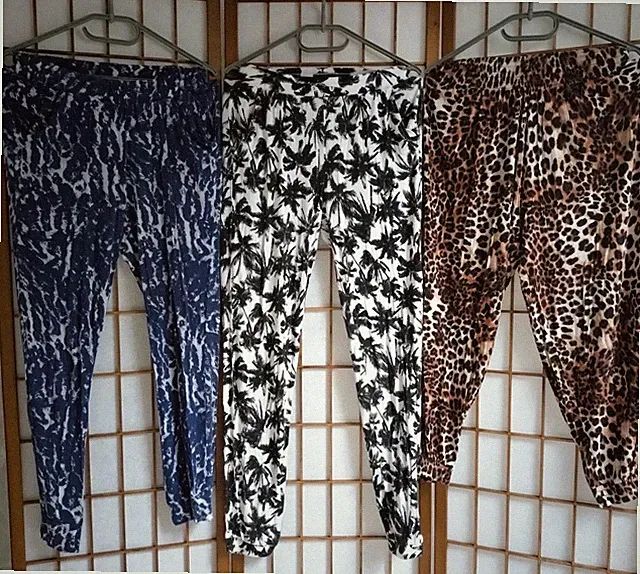 3lässige Jersey-SchlupfHOSEN Jogger S/36-38/170 Jogg-Pants Schlabber-SommerHOSEN