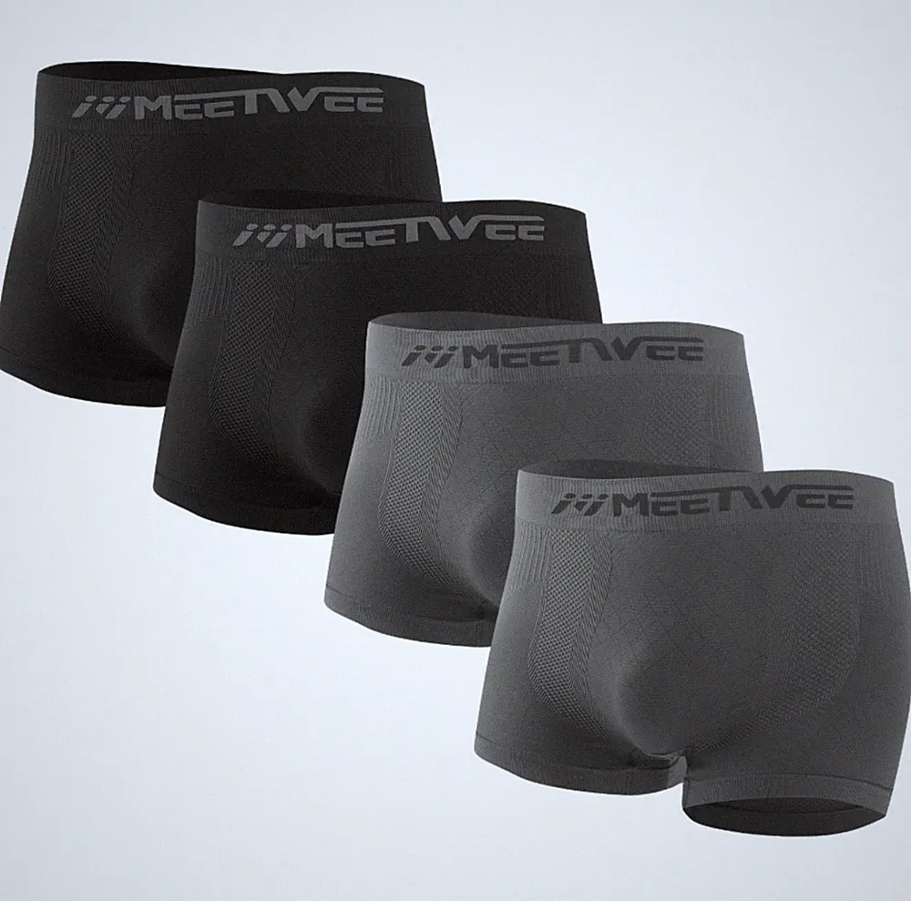 4er Set Herren Kompressionsshorts Baselayer, Unterwäsche Shorts Laufen Fitness