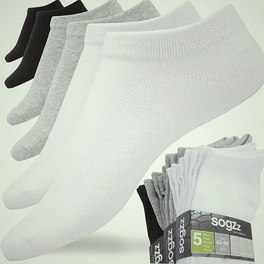 5-120 Paar SOGZZ® Sneaker Socken 80% Baumwolle Herren Damen Sneakers Kurzsocken