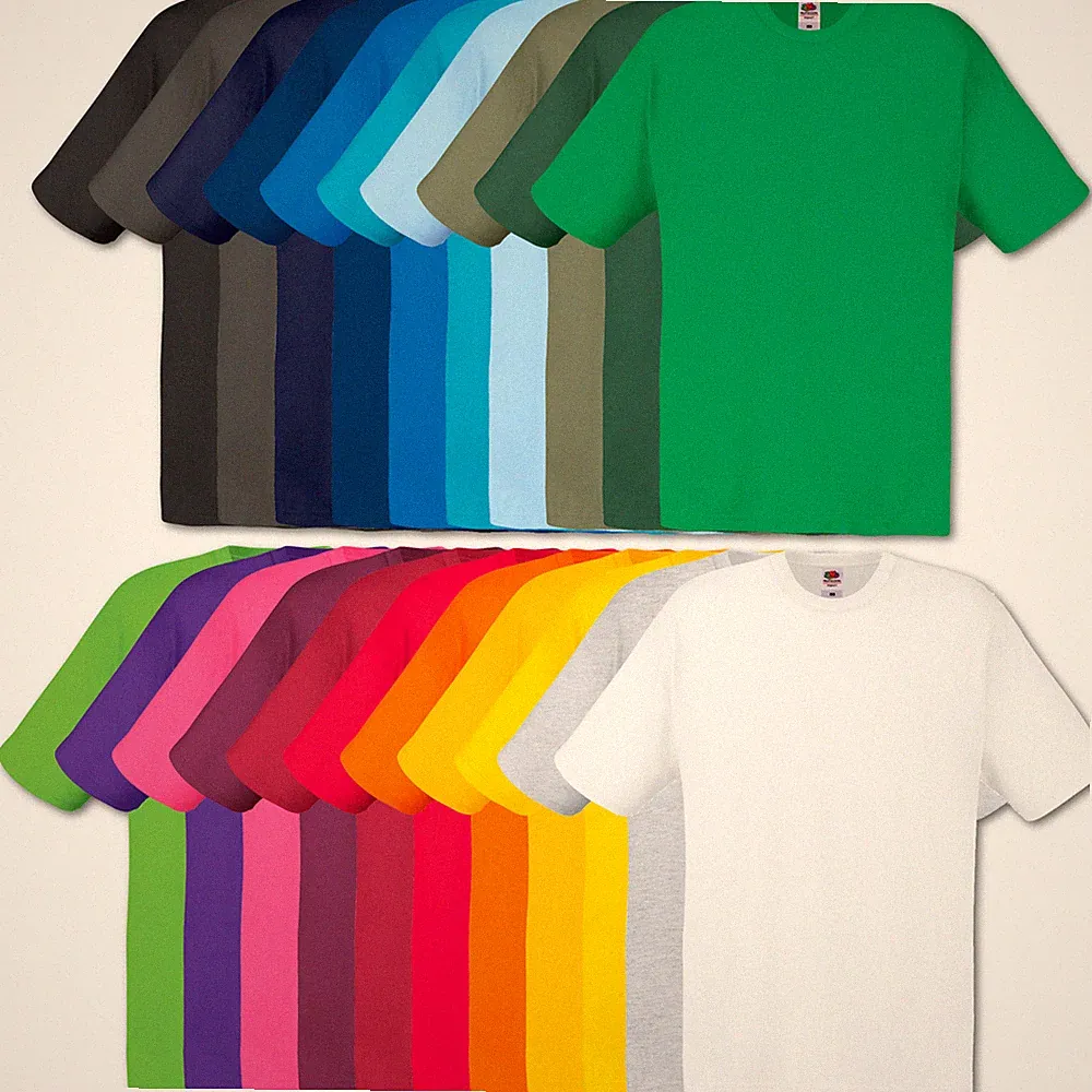 5er Fruit of the Loom Herren T-Shirt Shirt Original Tshirt Set Bunt Mix S - 5XL