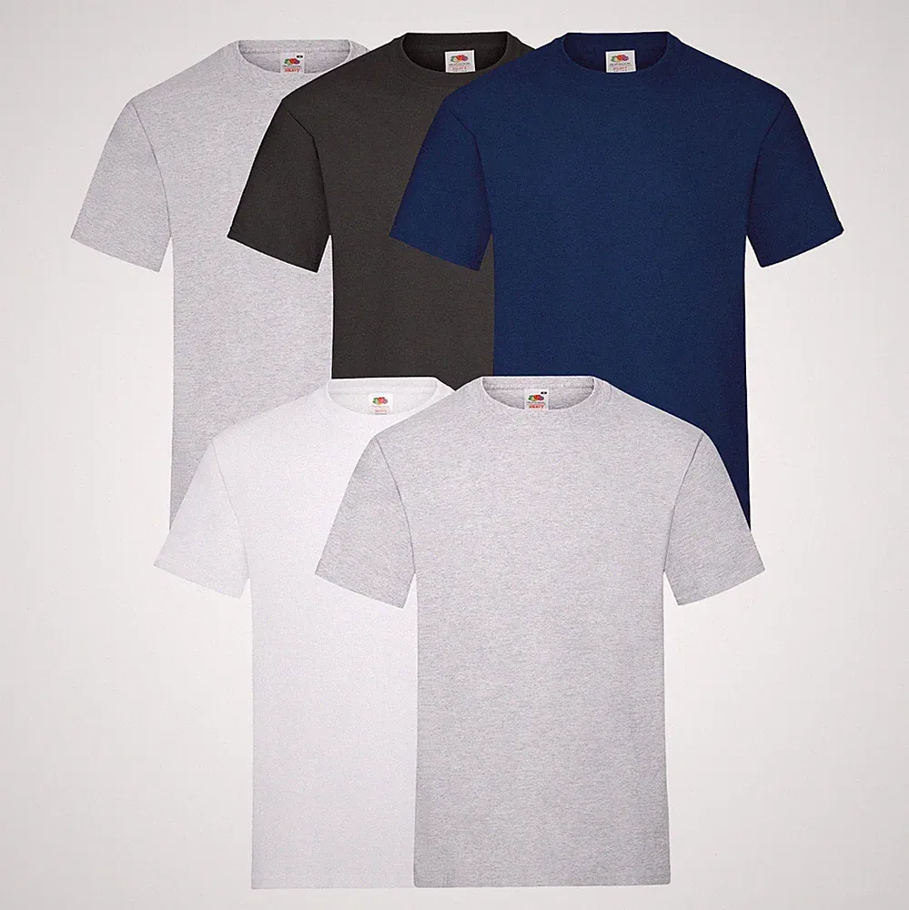 5er Pack Fruit of the Loom Heavy T Herren T-Shirt Mehrpack schwere Qualität WOW
