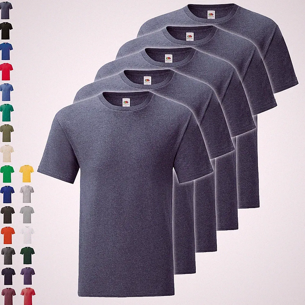 5er Pack Fruit of the Loom Iconic T Herren T-Shirt Mehrpack Größe S - 5XL NEU