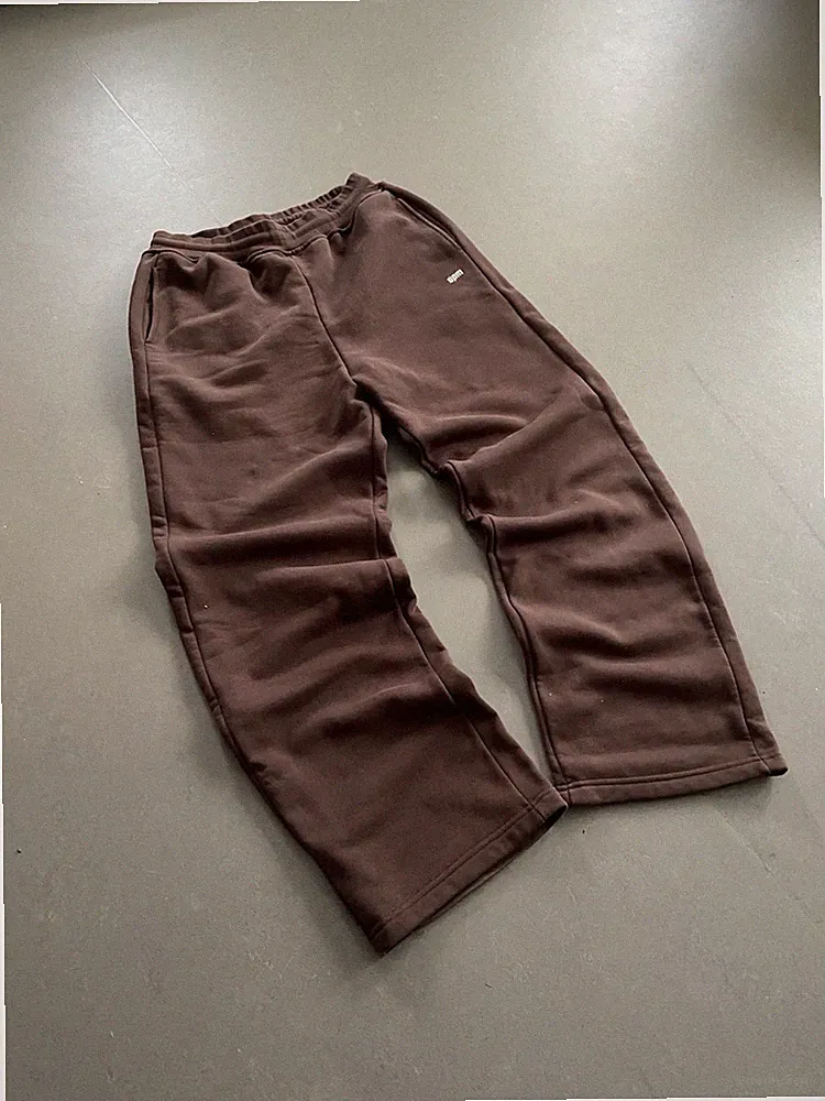 6PM+ Herren Jogginghose braun Gr. L 72 cm Schrittlänge Kordelzug Taschen