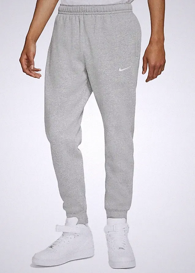 716830-063 Nike Club Herren-Hose Sportswear Fleece Jogginghose Grau