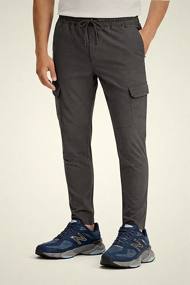 883 Police Herren Cargohose Combat Chino Stretch Jogginghose anthrazit grau