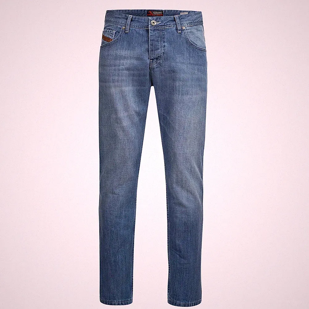 A. Salvarini Designer Herren Jeans Hose Basic Jeanshose Comfort Fit gerades Bein