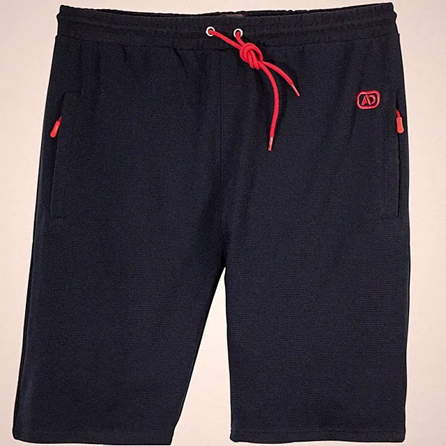 Adamo kurze Jogginghose Übergröße navy gerippt
