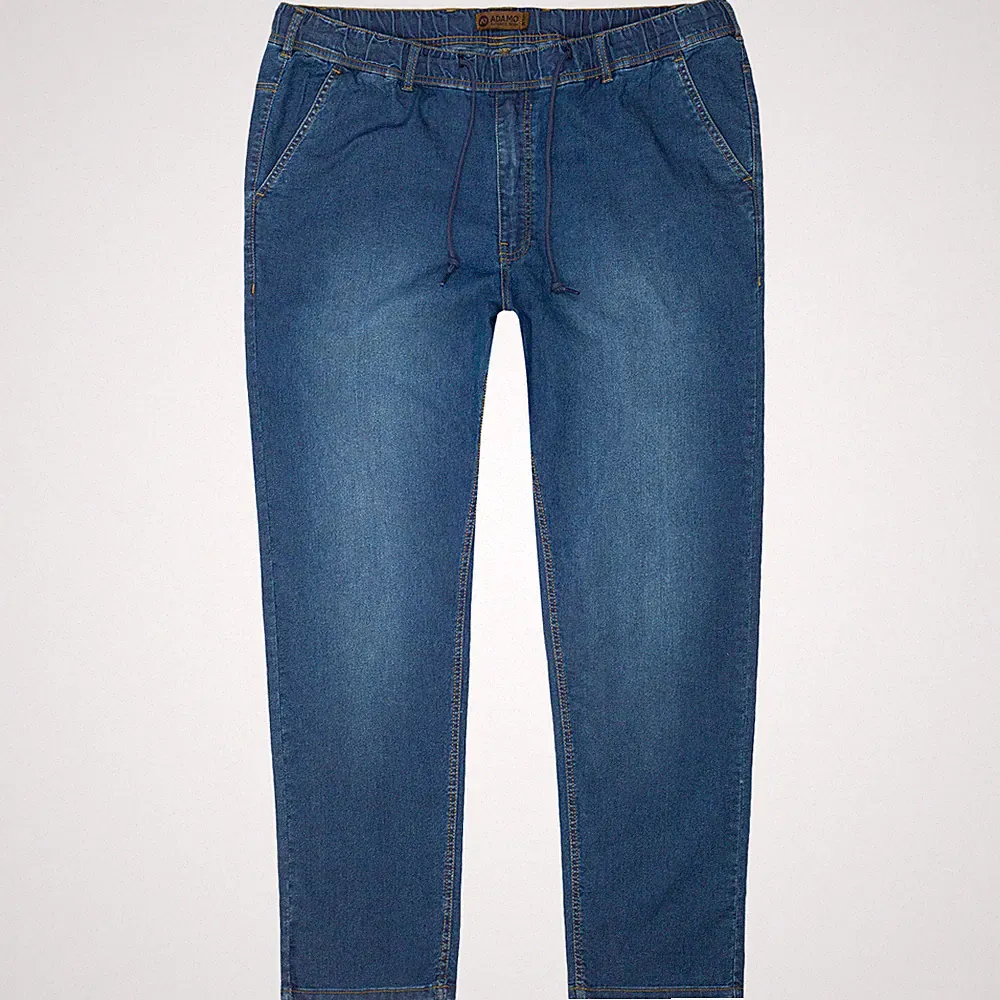 Adamo Übergrößen Herren Jeans Jogging Schlupf Gummibund in 3 Farben 2XL bis 12XL