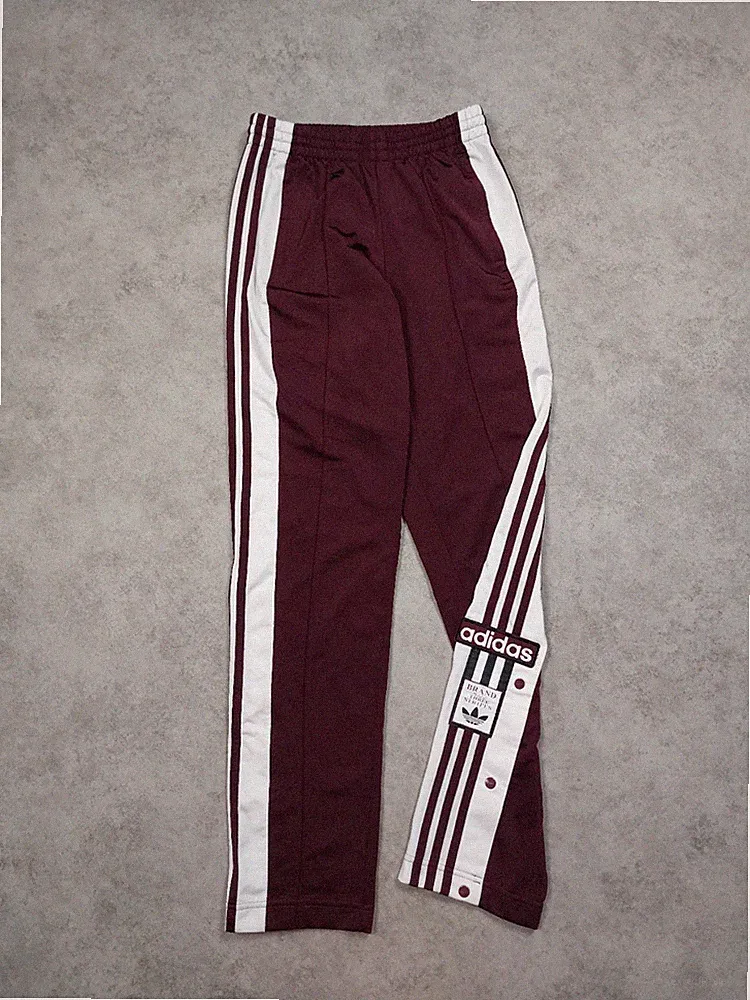 Adidas Adibreak Baggy Jogginghose | Burgunderrot | Gr.30 | Sehr Gut | Vintage