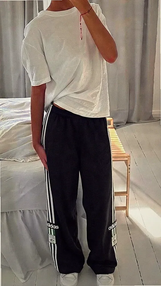 adidas Adibreak Originals Herren Jogginghose schwarz/weiß 3-Streifen Gr. S