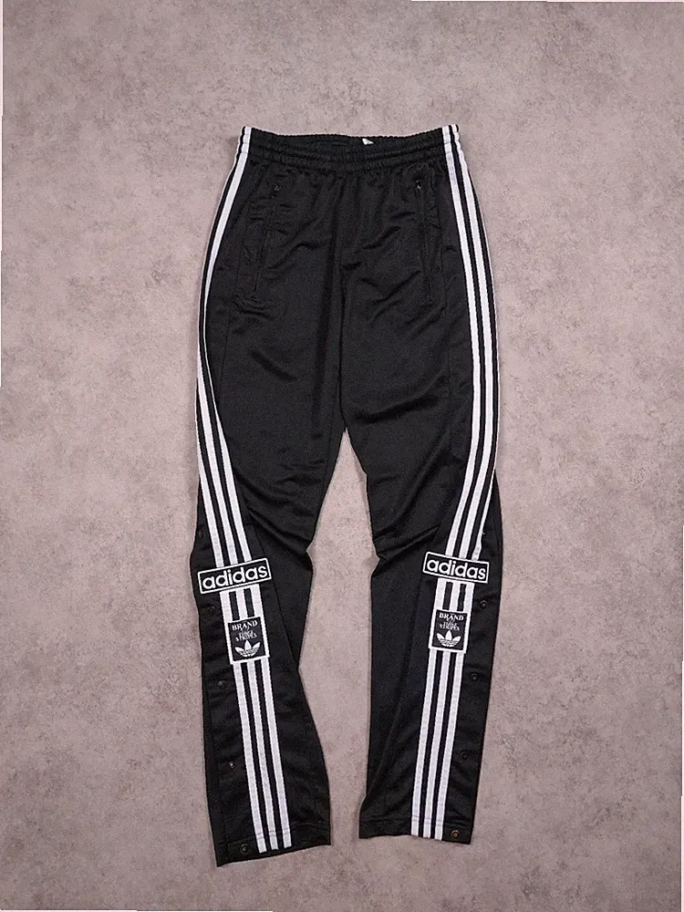 Adidas Adibreak Vintage Jogginghose | GR.S | Schwarz | Druckknöpfe