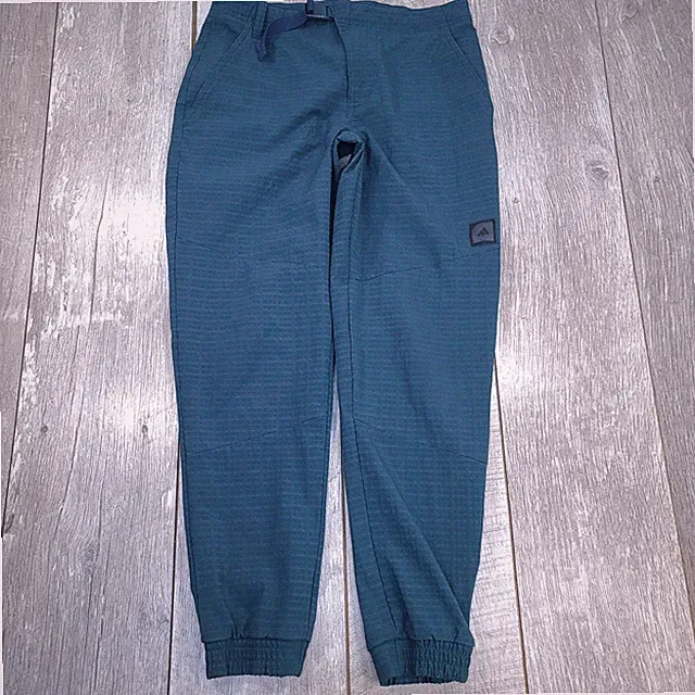 Adidas Adicross Golf Pants Mens Small Teal Wind.Rdy Warm Grid Pattern Joggers