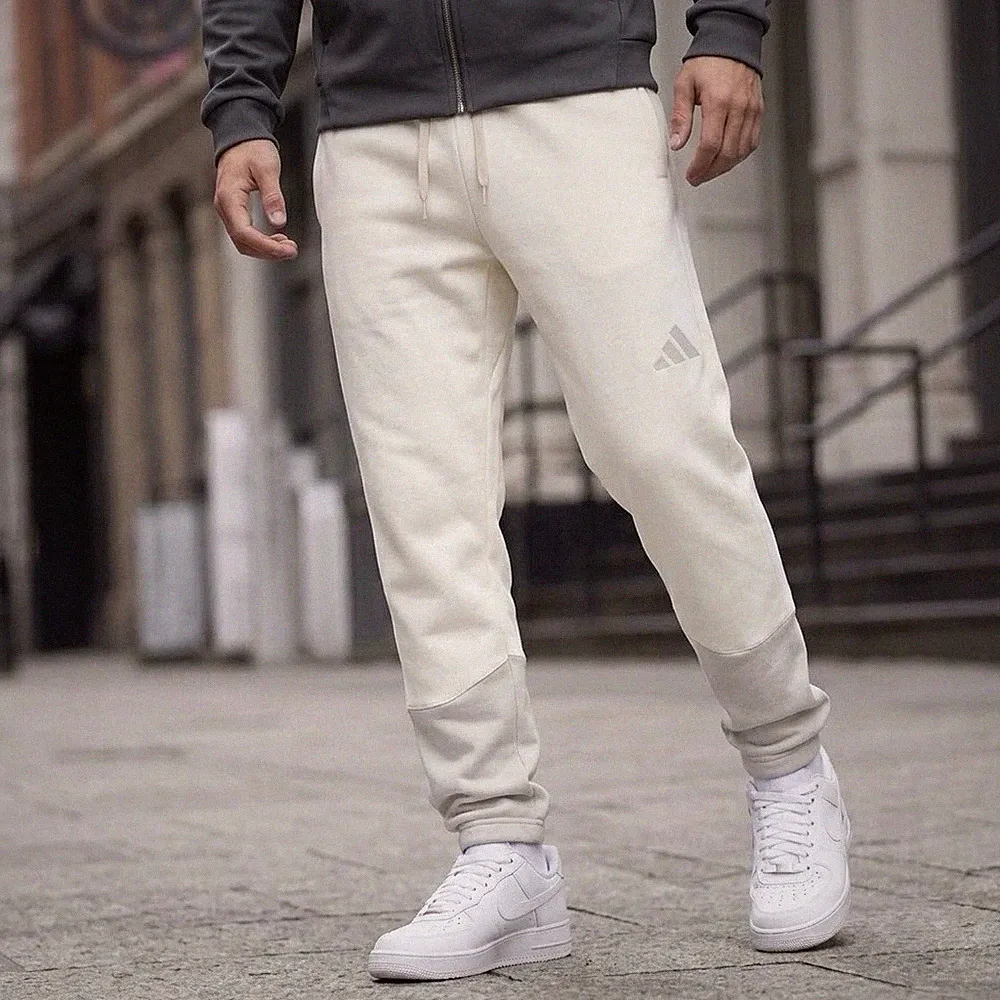 adidas ALL SZN Herren Jogginghose Gr L Off White Trainingshose Sport JN9486 NEU!