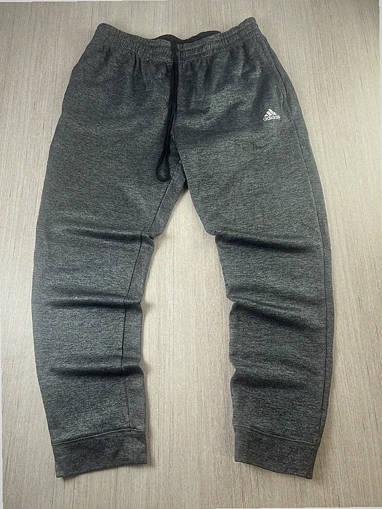Adidas Climawarm Jogginghose Fleece gefüttert Sweatpants Herren M dunkelgrau warm