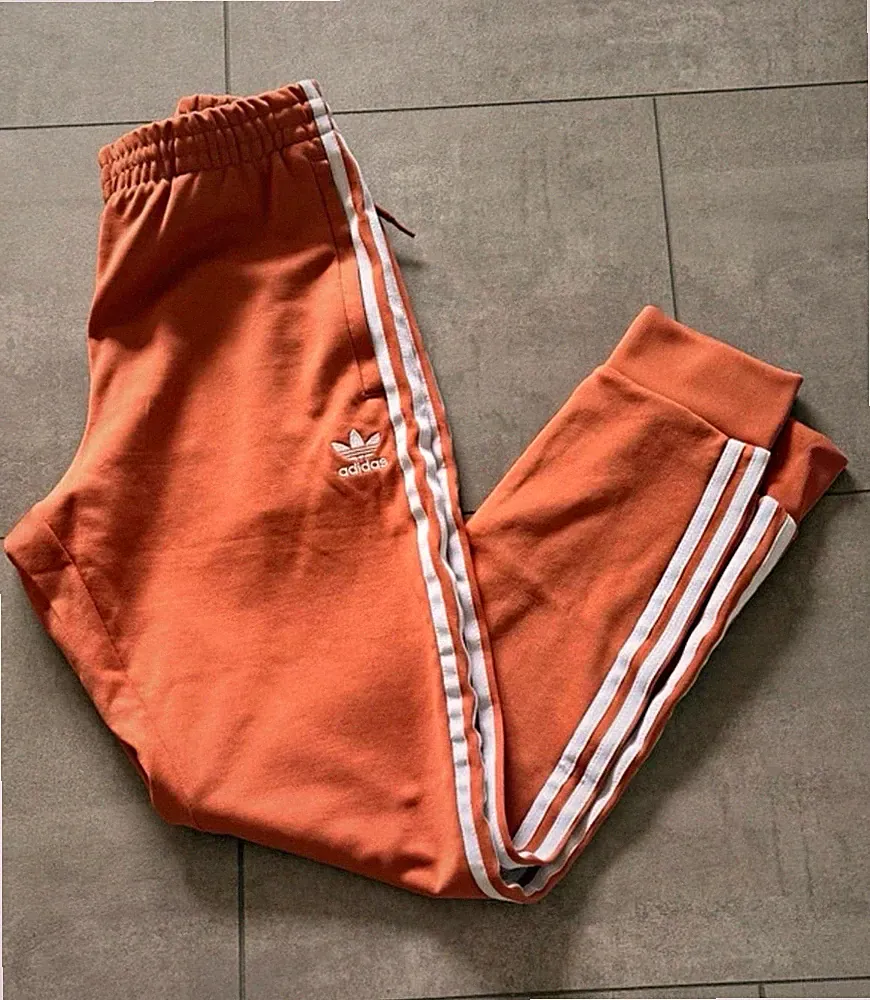 adidas Damen Jogginghose rosa 3-Streifen Logo Polyester Tapered M