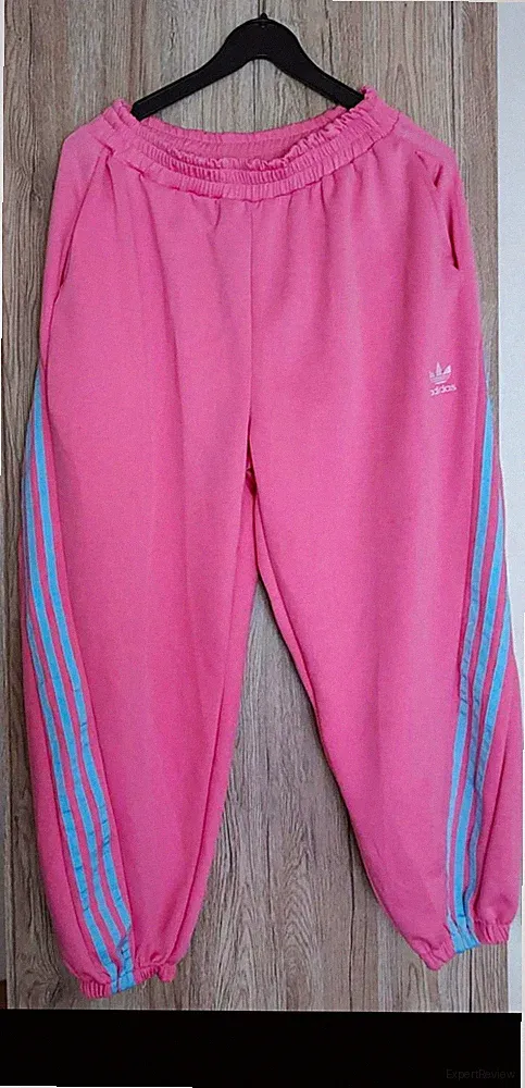 adidas Damen Jogginghose Rosa lang Seitenstreifen elastischer Bund Einheitsgröße