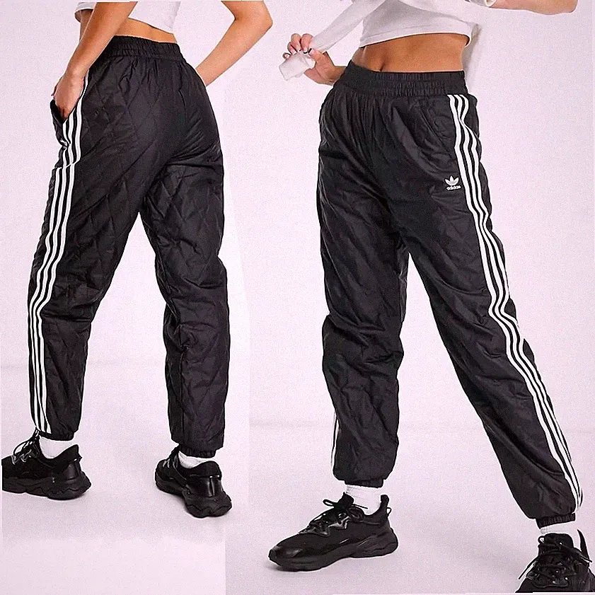 Adidas Damen Trainingshose Winter Hose Thermohose Jogginghose Schneehose schwarz
