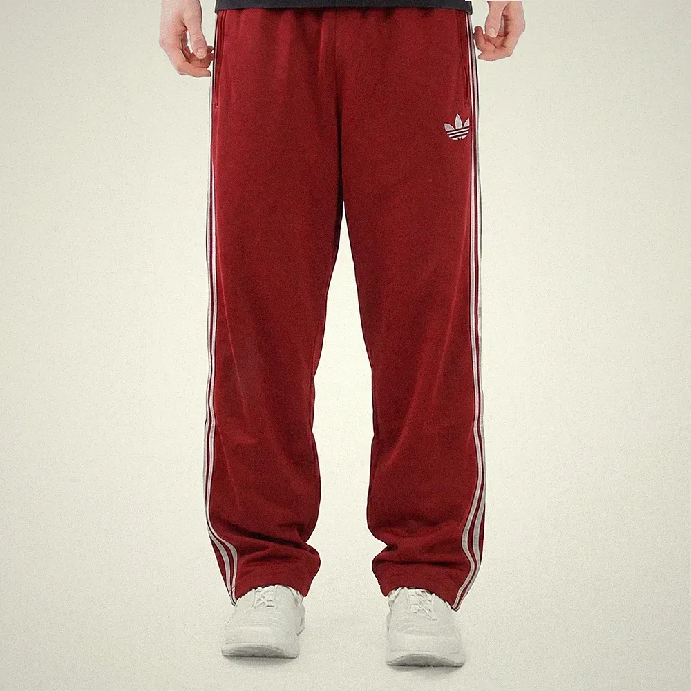 Adidas Firebird Jogginghose Sweatpants Burgunderrot Grau Vintage Loose