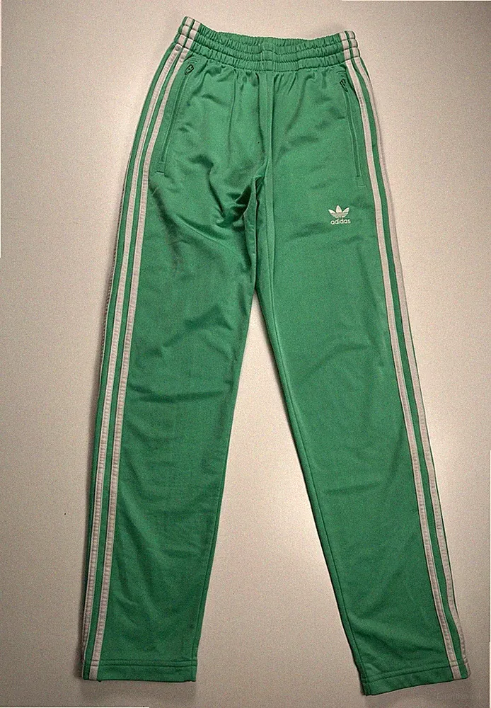 adidas Firebird Track Pants Grün/Weiß Herren XS Originals Jogginghose Vintage