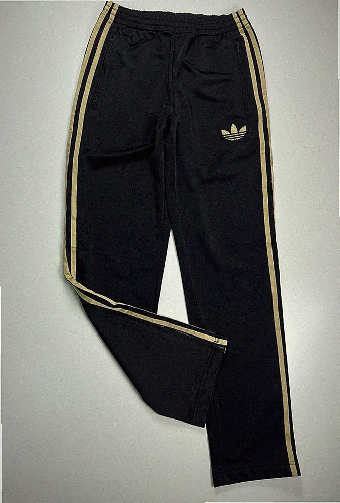 Adidas Firebird Trainingshose Schwarz/Gold Herren XS Originals Trefoil Vintage