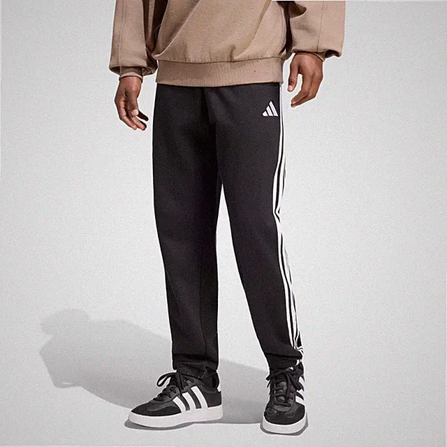 Adidas Herren Essentials 3-Streifen French Terry Tapered Cuffed Jogginghose Schwarz