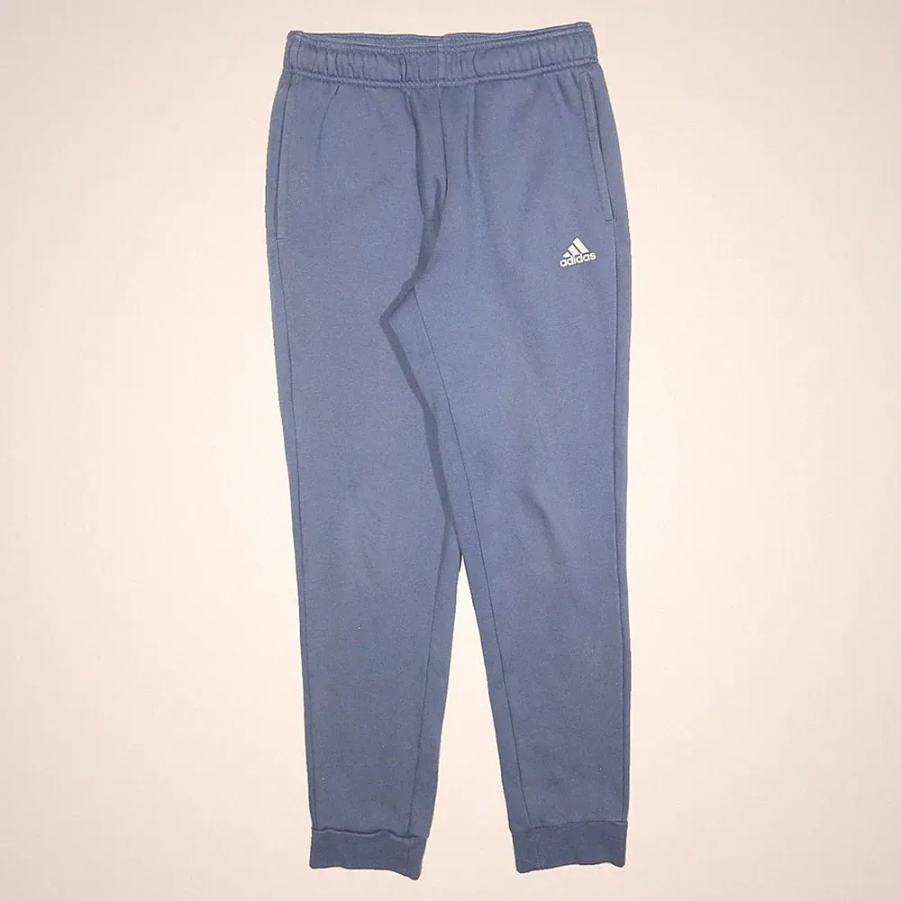 ADIDAS Herren Jogger Blau S 26/28 Slim Tapered Baumwoll-Mix Freizeit Sport