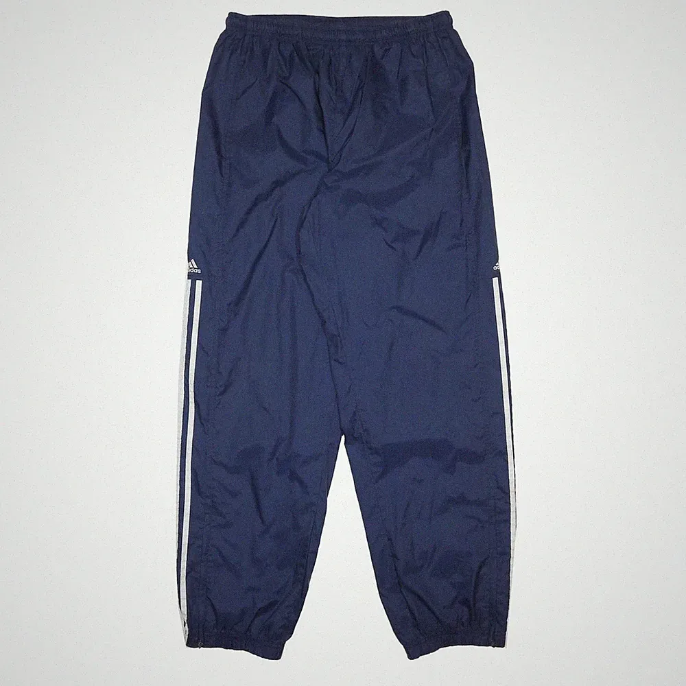 ADIDAS Herren Jogger Blau Weiß Regular Tapered M W28 L31 Nylon