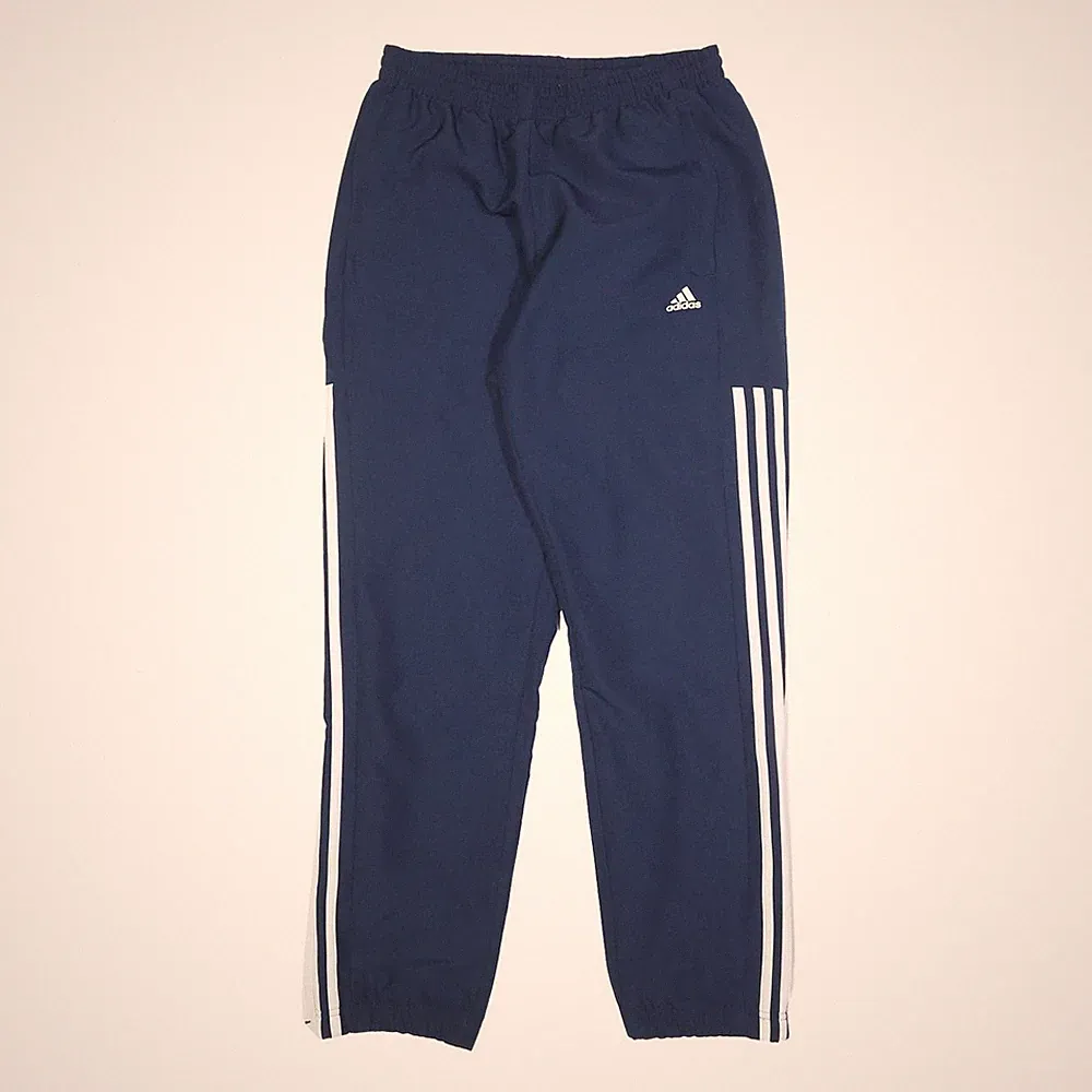 ADIDAS Herren Jogger Blau Weiß Slim Tapered S W25 L30 Trackhose