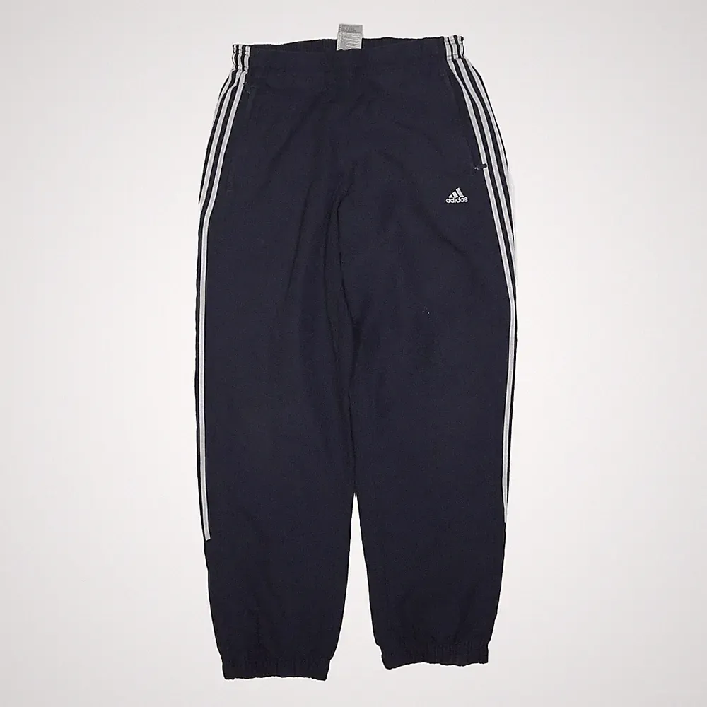 ADIDAS Herren Jogger Dunkelblau Weiß Slim Tapered W26 L27 Polyester Track