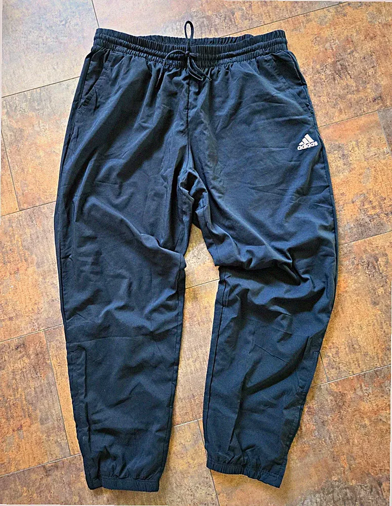 adidas Herren Jogginghose 2XL Schwarz Polyester Zugband Taschen Tapered
