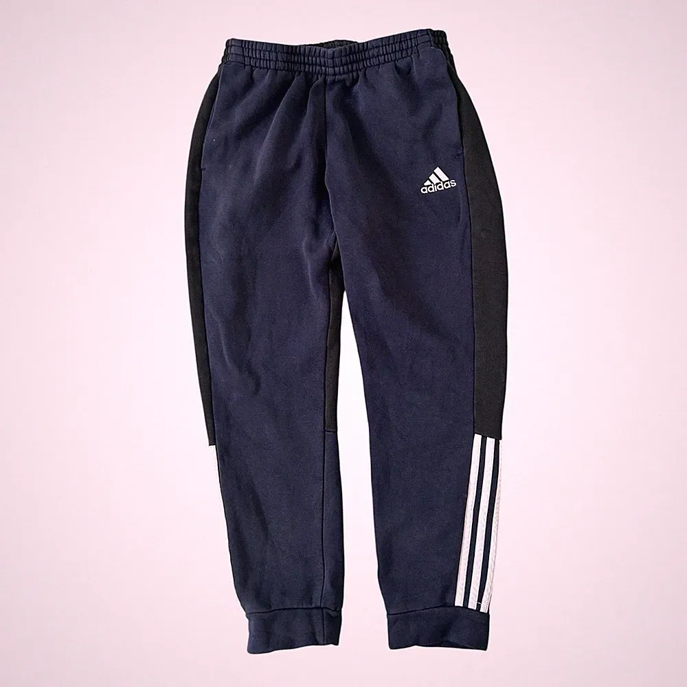 adidas Herren Jogginghose blau/schwarz 3-Streifen Kordelzug 72cm (P005)