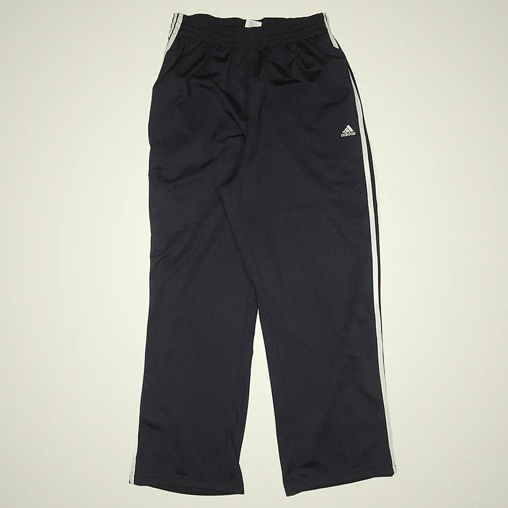 ADIDAS Herren Jogginghose Blau Weiß Slim Tapered Fit L W28 L29
