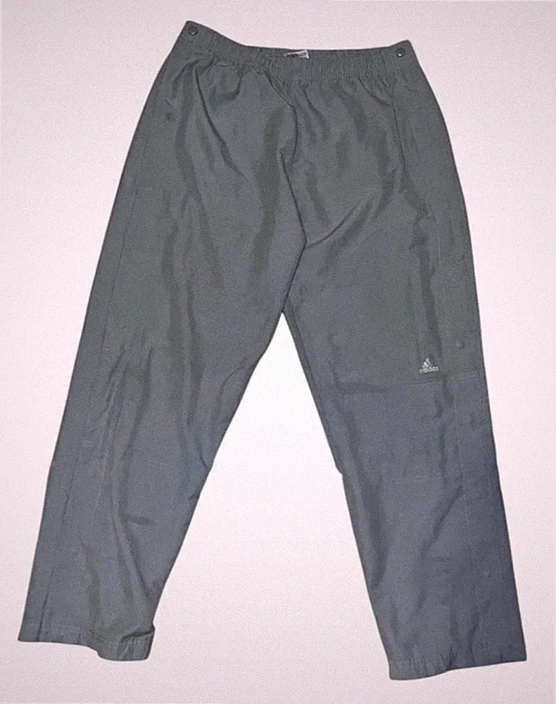 Adidas Herren Jogginghose M Grau mit Zugband Mesh-Futter Taschen gerades Bein
