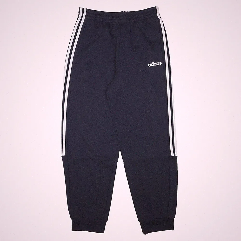 ADIDAS Herren Jogginghose Marineblau & Weiß Konisch M W27 L28 Freizeit Sport