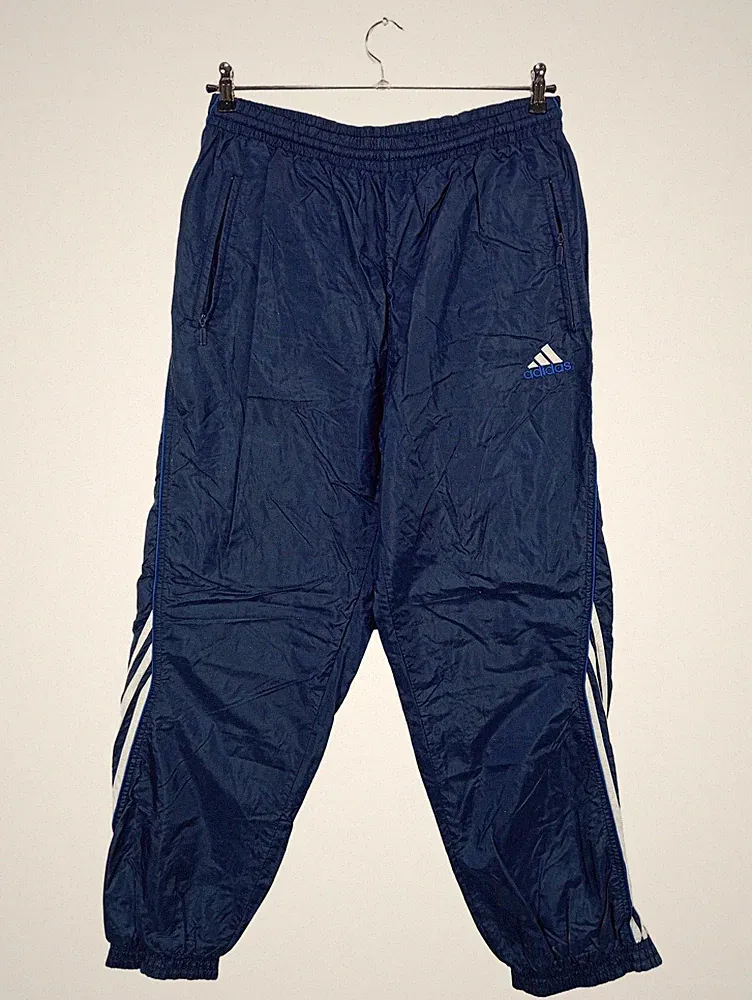 adidas Herren Jogginghose Retro Sport Polyester Blau Gr. 42 XL