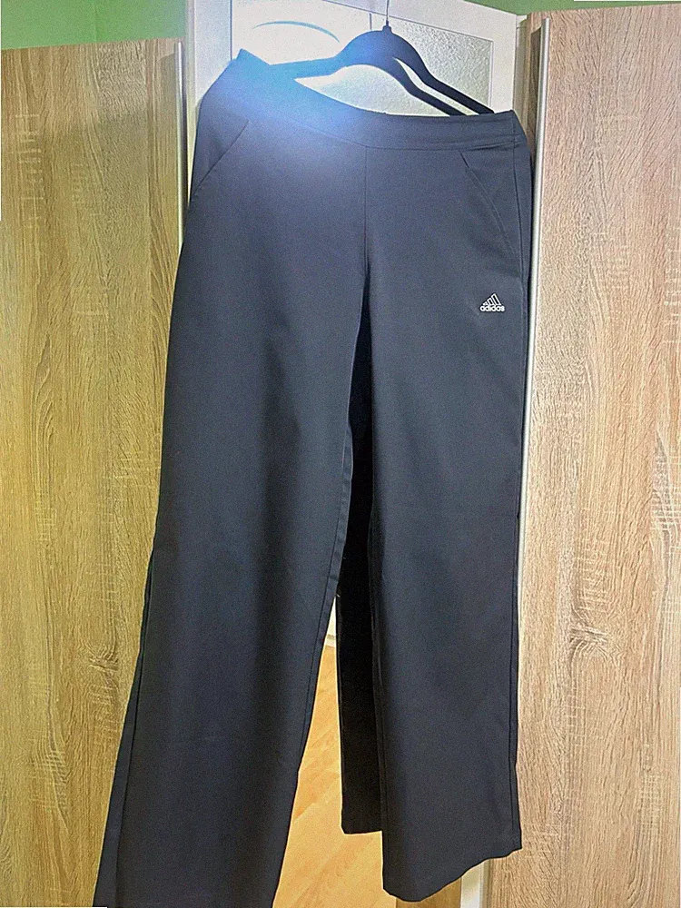 adidas Herren Jogginghose Schwarz Gr. 38 100% Polyester, elastischer Bund