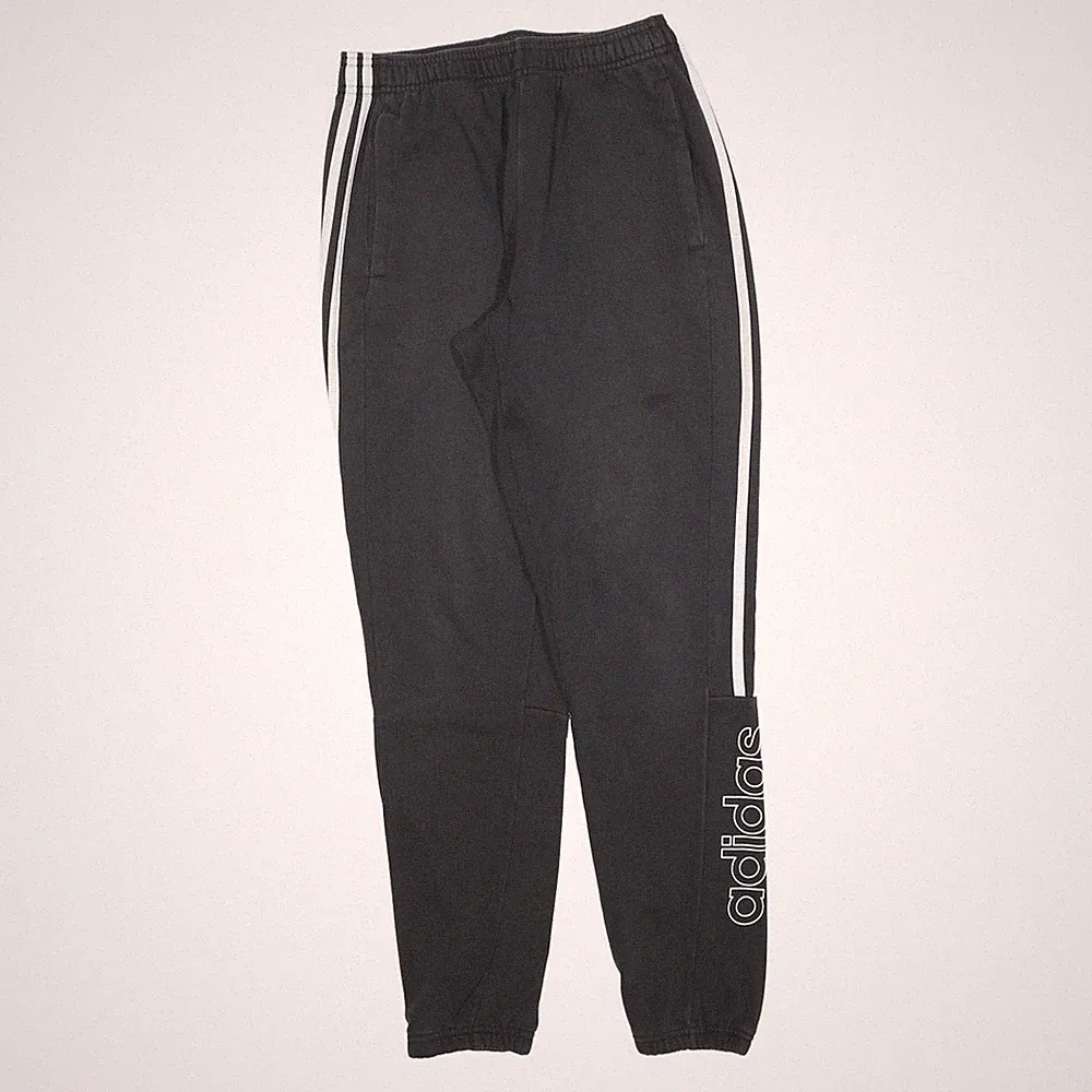 ADIDAS Herren Jogginghose Schwarz WEISS S W26 L30 Drei Streifen Logo Slim